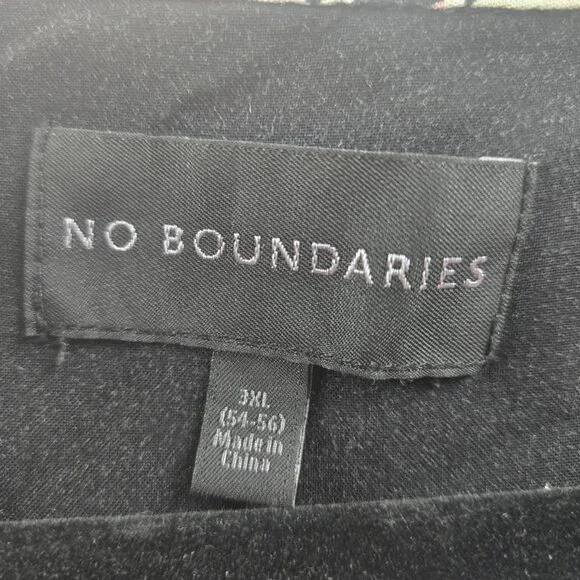 No Boundaries Men's Black Button Down Rayon Short Sleeve Hawaiian 3xl - Picture 6 of 8